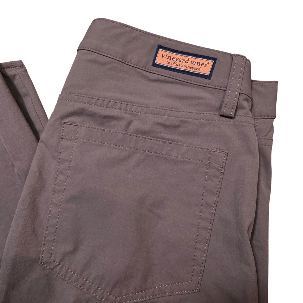 Vineyard Vines Mens On The Go Pant 30x30 Gray Performance Stretch Chino 1P000102